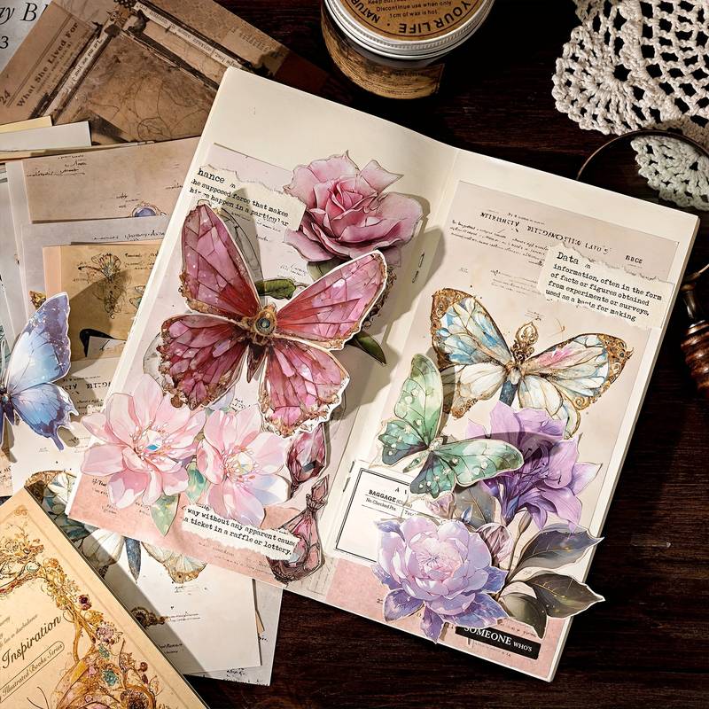 Decorative Scrapbook Paper Vintage Fantasy Plants Flowers - Temu